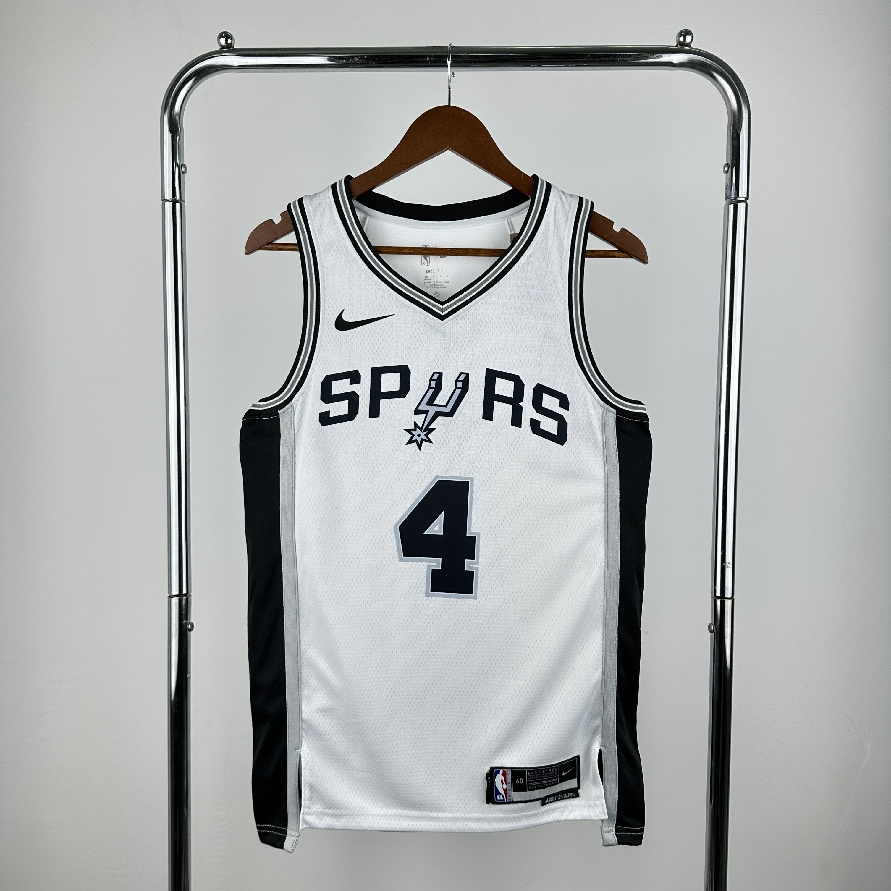 Men San Antonio Spurs #4 Fox White Season Nike 2025 NBA Jersey